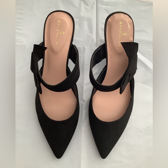 BANDOLINO BLACK Velvet pumps shoes. - Picture 6 of 12